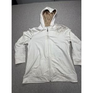 Maggie Sweet Sport Women's Full Zip Jacket Long Sleeve Embroidered Brown Size PM